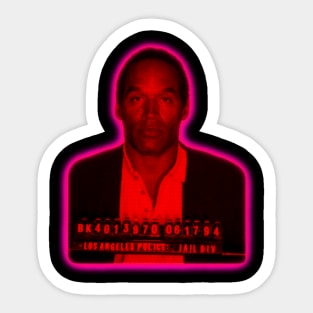 OJ Simpson Mugshot Halftone Sticker